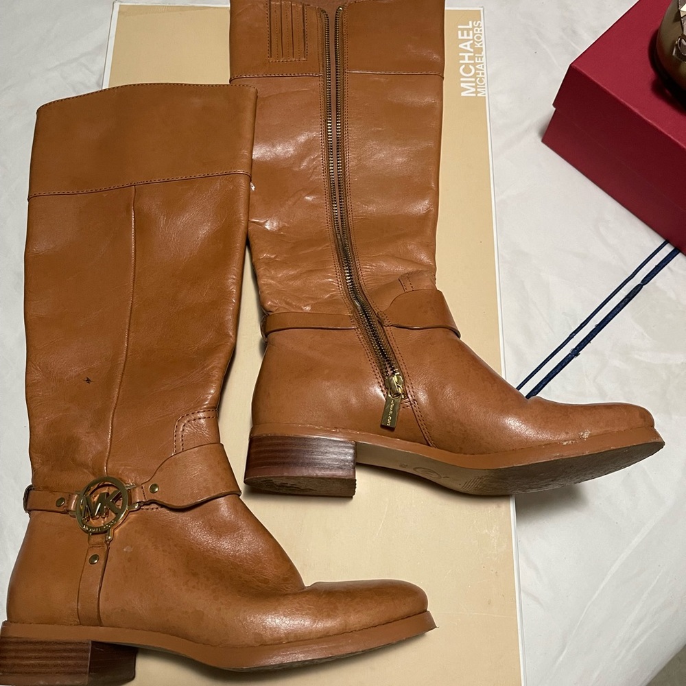 Michael Kors Fulton Boots 7.5 In Tan